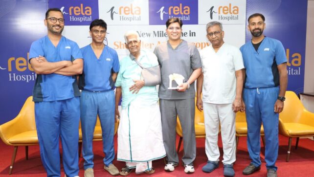 Rela Hospital Successfully Restores Shoulder Function in a 97-Year-Old Through India’s First Fully Awake Keyhole Surgery with a Biodegradable Balloon Implant