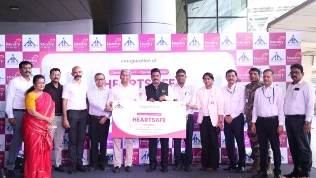Kauvery Hospital Strengthens Emergency Cardiac Response at Chennai International Airport with Installation of Automated External Defibrillators (AED) 